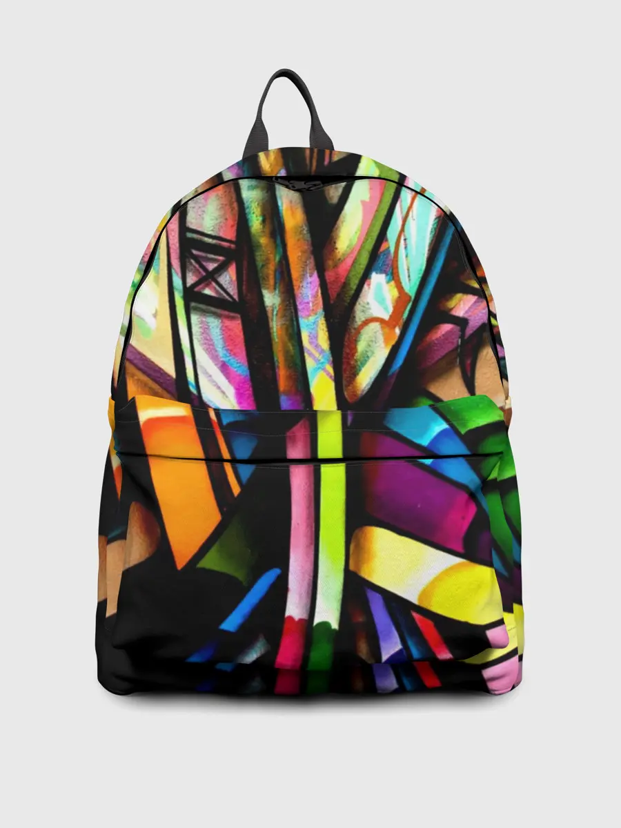 Рюкзак джинсовый / Красочное граффити