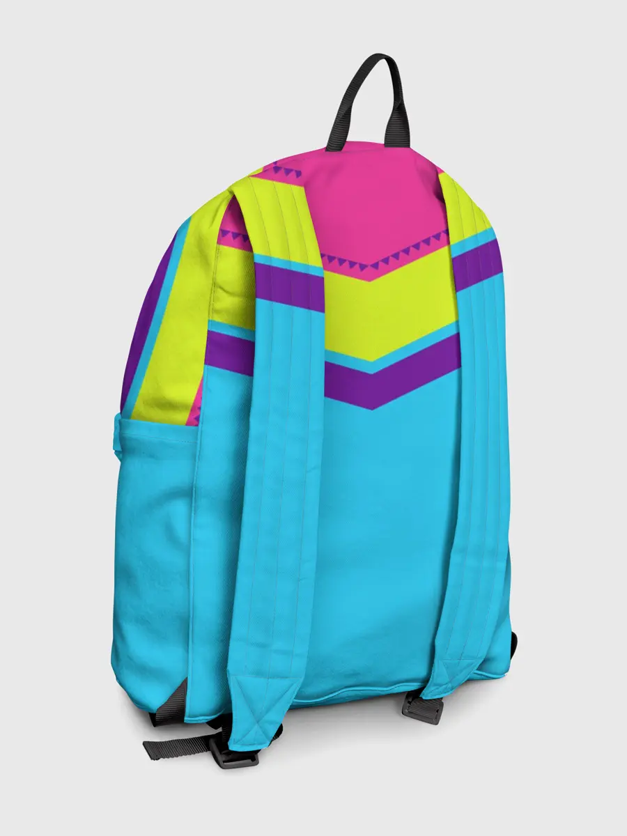 Рюкзак джинсовый / Цветные треугольники_голубой