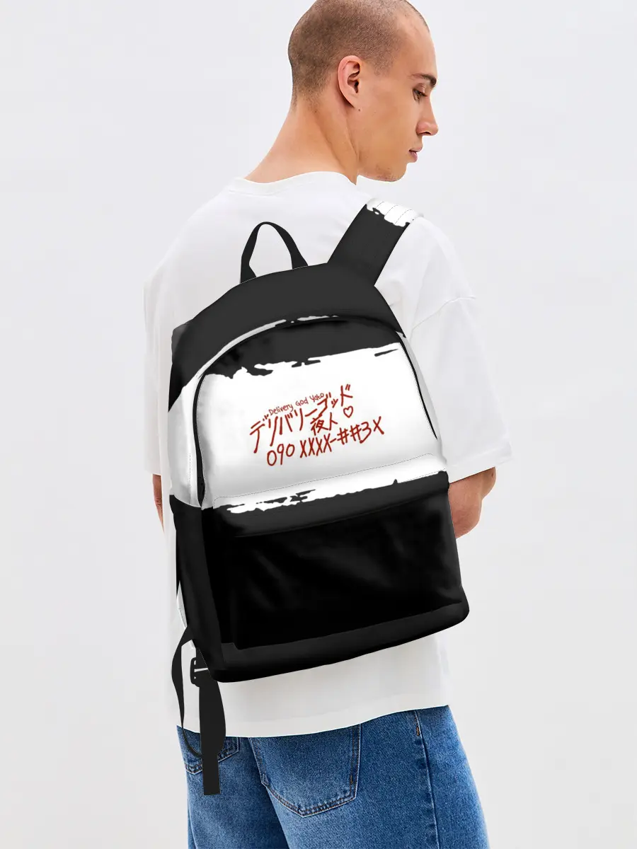 Рюкзак джинсовый / БЕЗДОМНЫЙ БОГ. Белый отрывок