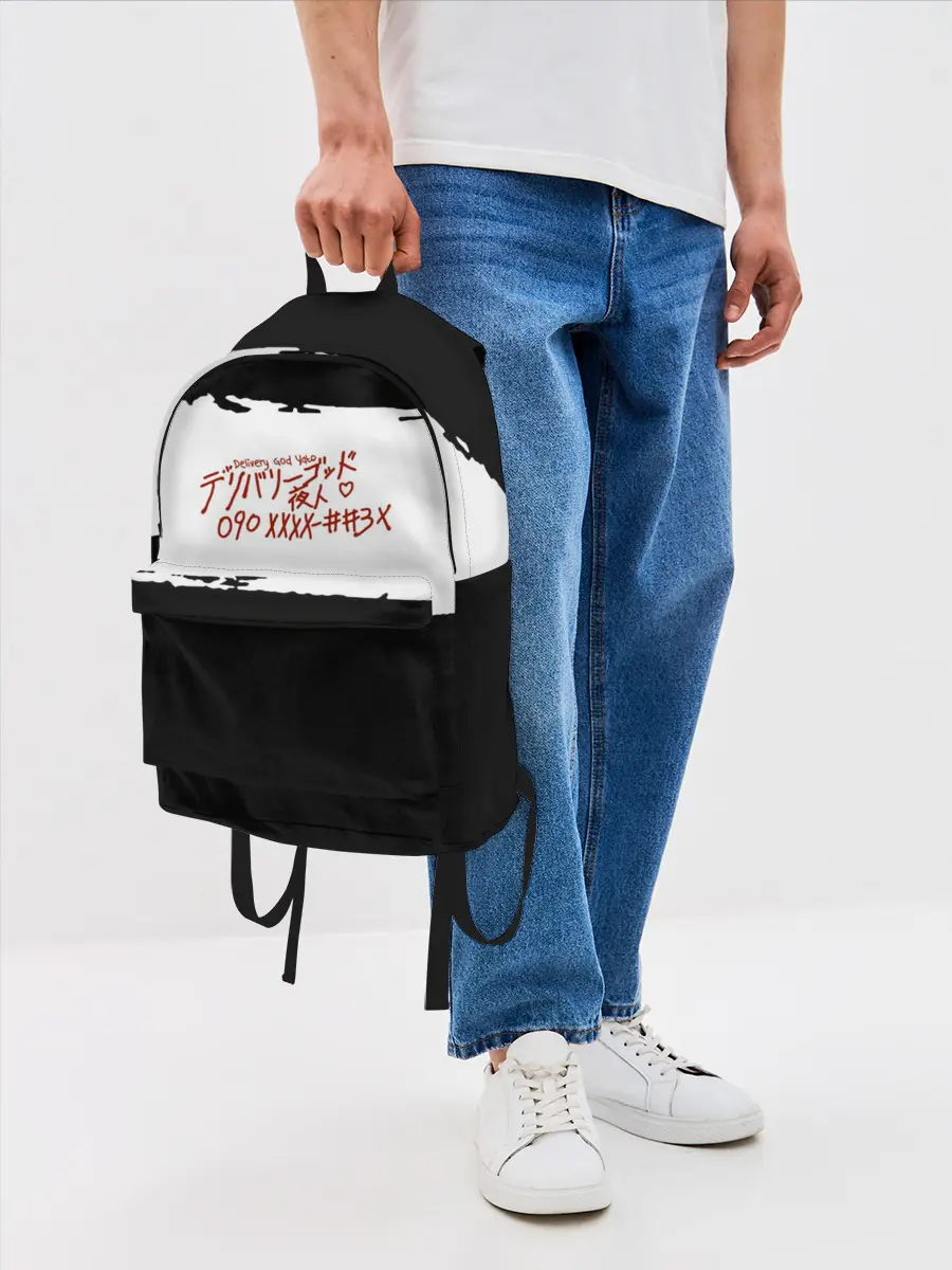 Рюкзак джинсовый / БЕЗДОМНЫЙ БОГ. Белый отрывок