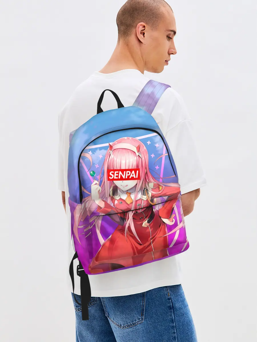 Рюкзак джинсовый / Anime Senpai Girl pink