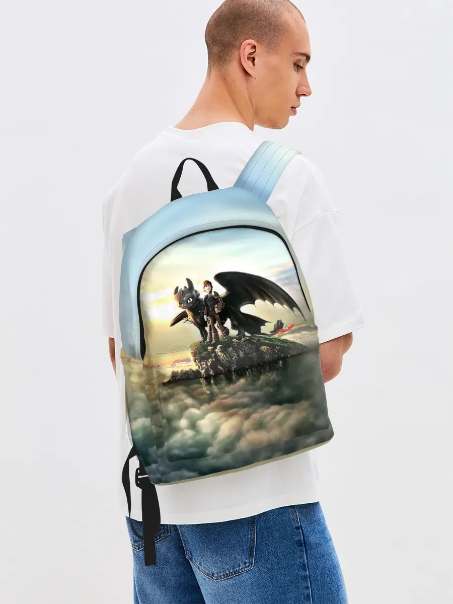 Рюкзак джинсовый / Как приручить дракона