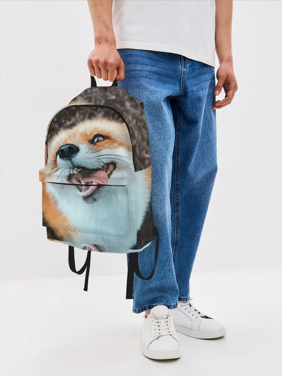 Рюкзак джинсовый / Довольная лиса