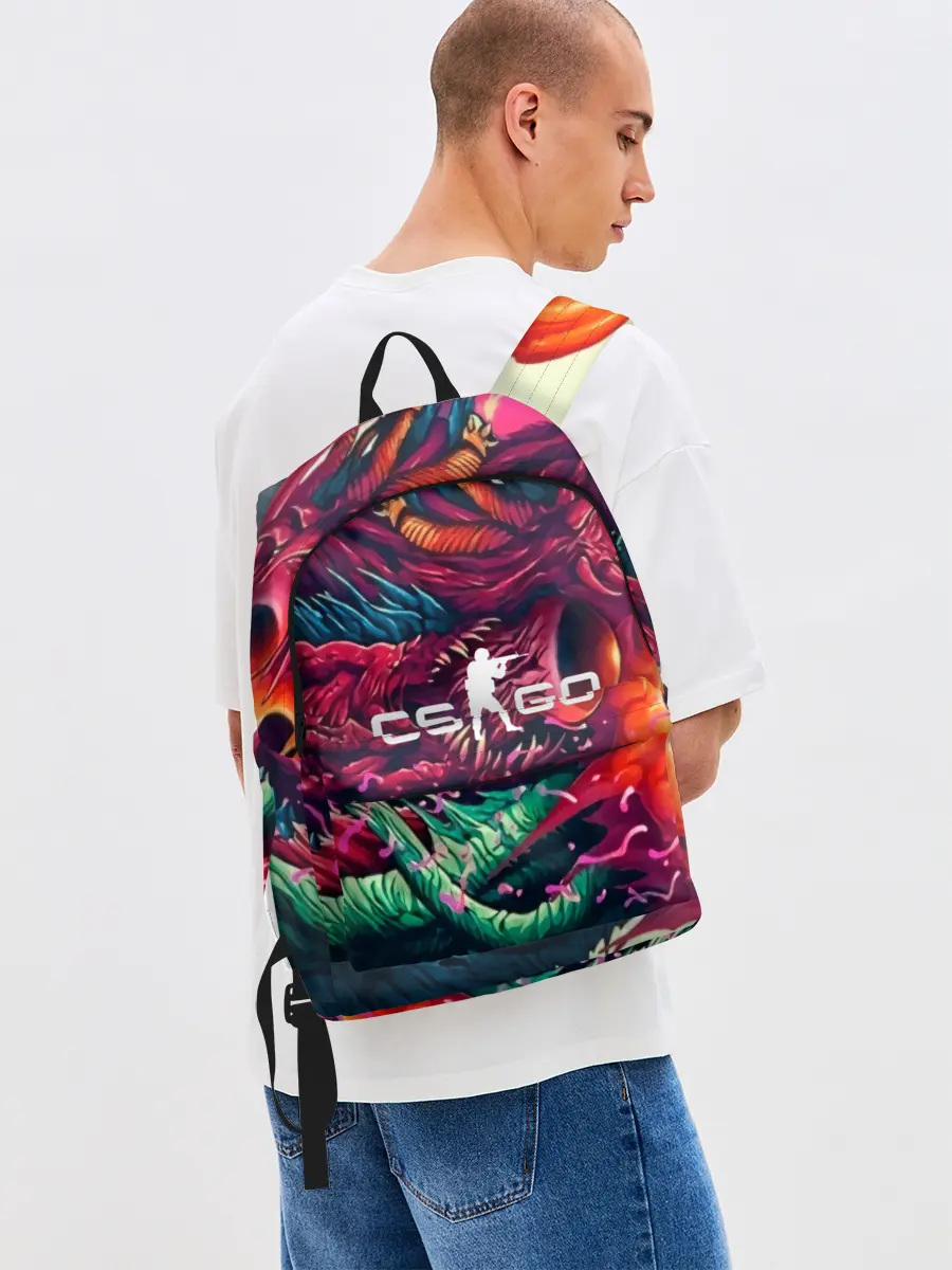 Рюкзак джинсовый / CS GO hyper beast skin