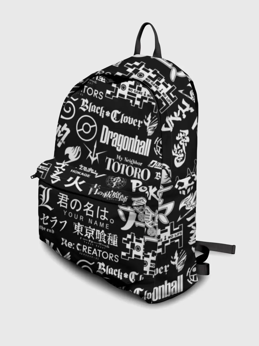 Рюкзак джинсовый / ЛОГО АНИМЕ МУЛЬТФИЛЬМОВ