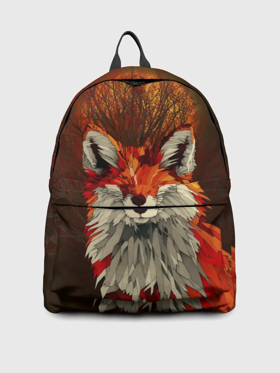 Рюкзак джинсовый / Лисичка и яркая луна