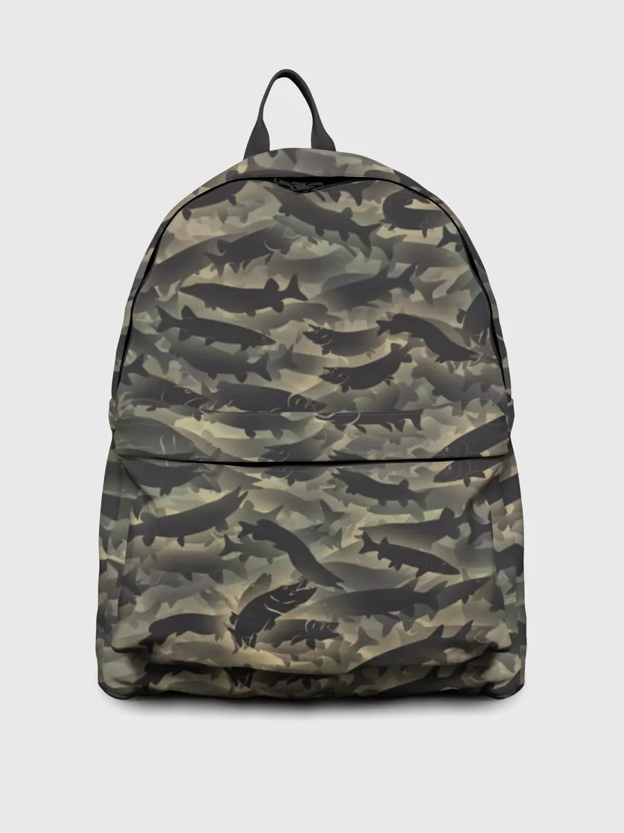 Рюкзак джинсовый / Камуфляж с щуками