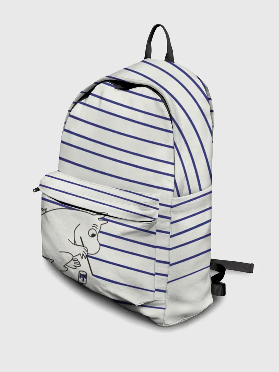 Рюкзак джинсовый / Муми-тролль рисует полосы