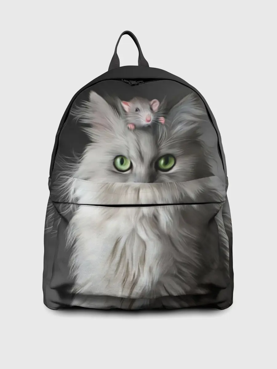 Рюкзак джинсовый / Кот и мышка