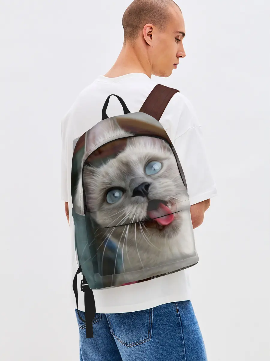 Рюкзак джинсовый / Сиамский котенок