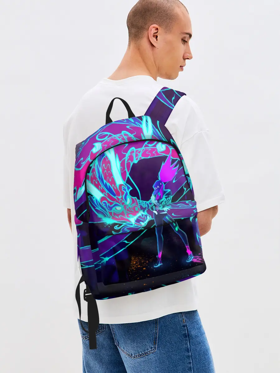 Рюкзак джинсовый / League Of Legends Neon Dragon