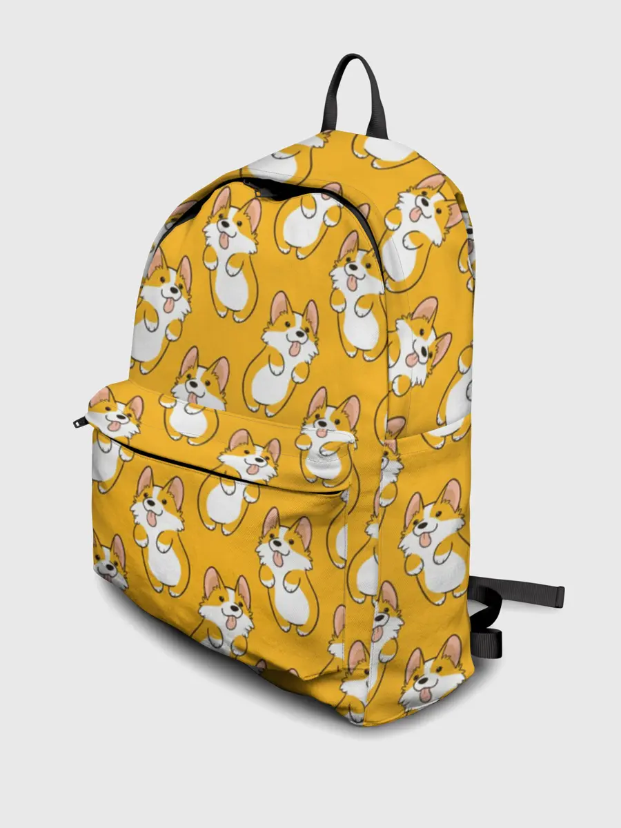 Рюкзак джинсовый / Корги Паттерн 2