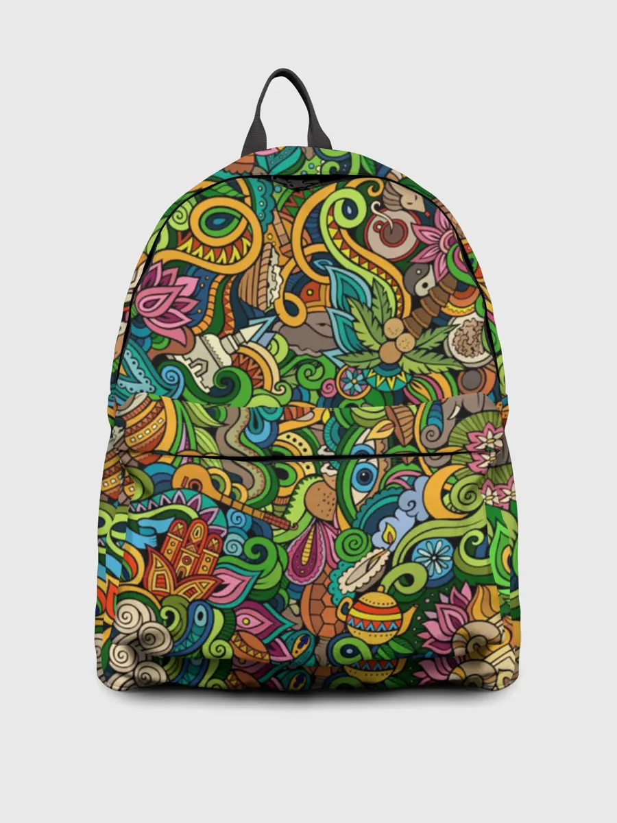 Рюкзак джинсовый / Тибетский коллаж