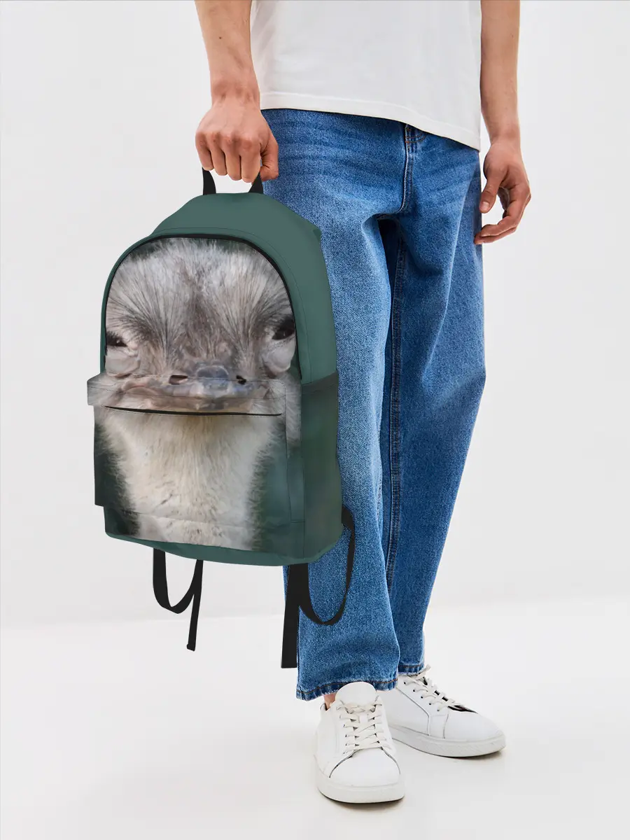 Рюкзак джинсовый / Подозрительный страус