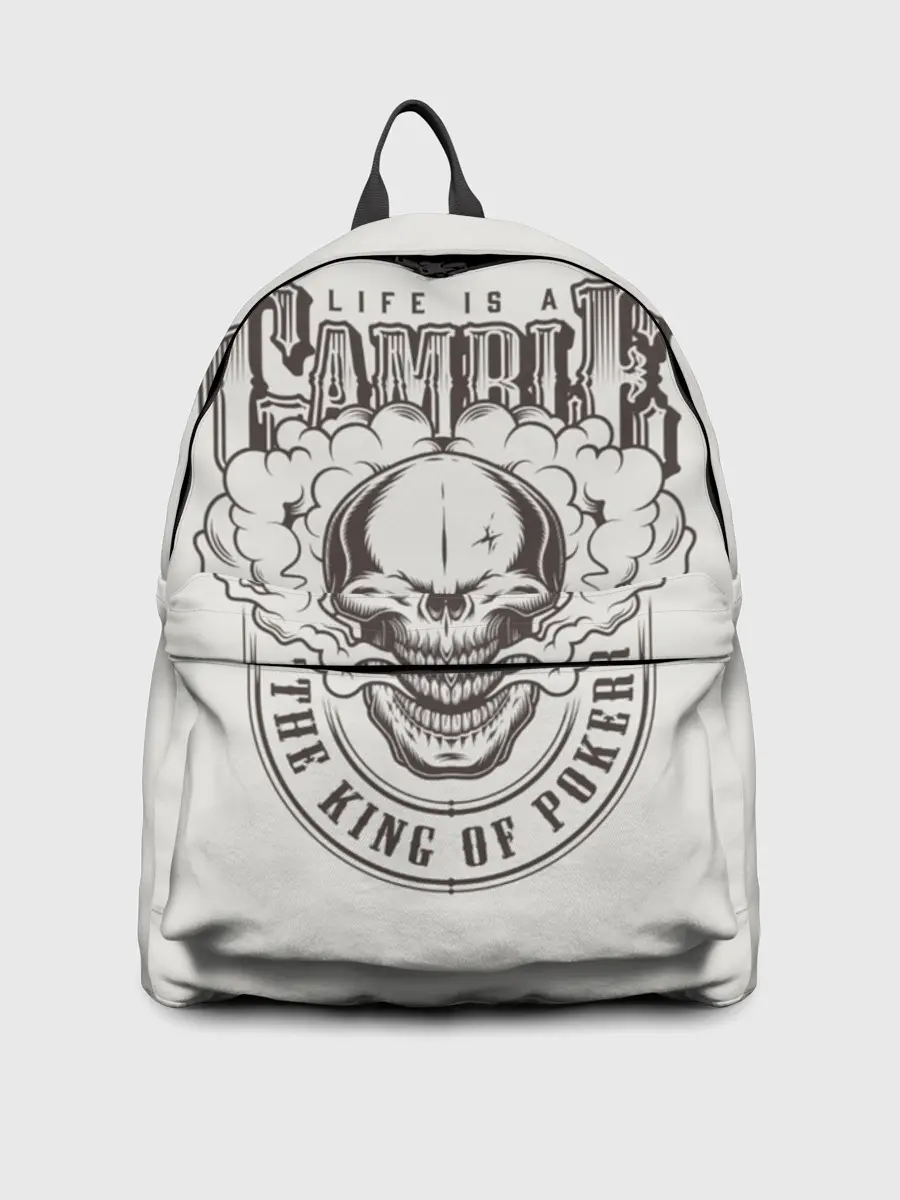 Рюкзак джинсовый / Life is a camble the king of p