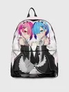 Рюкзак джинсовый / Re:Zero. Рем и Рам