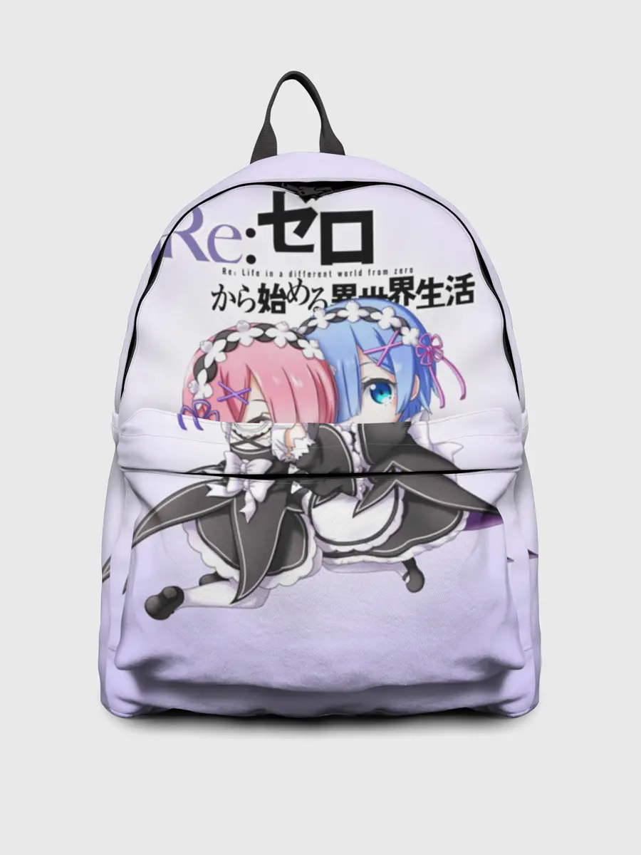 Рюкзак джинсовый / Re:Zero. Рем и Рам