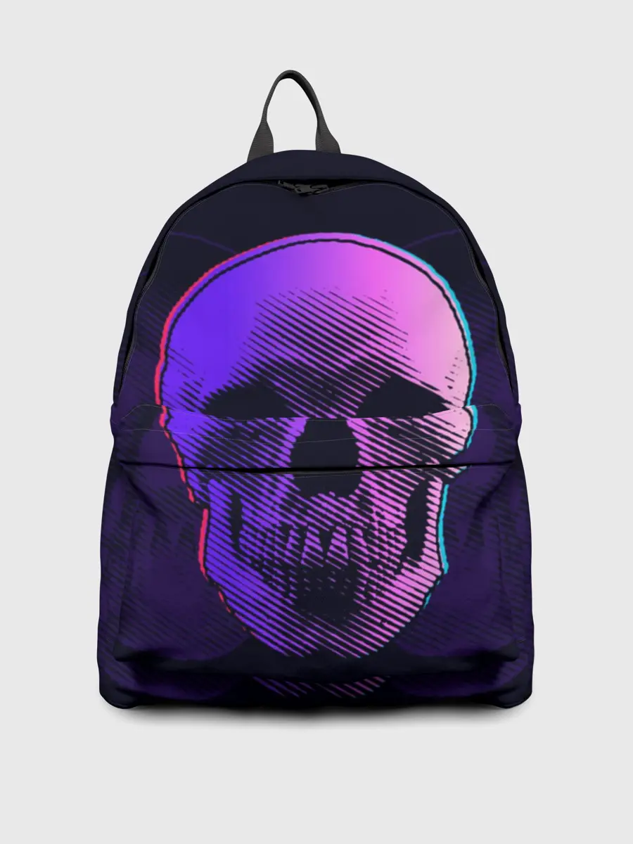 Рюкзак джинсовый / Токсичный череп