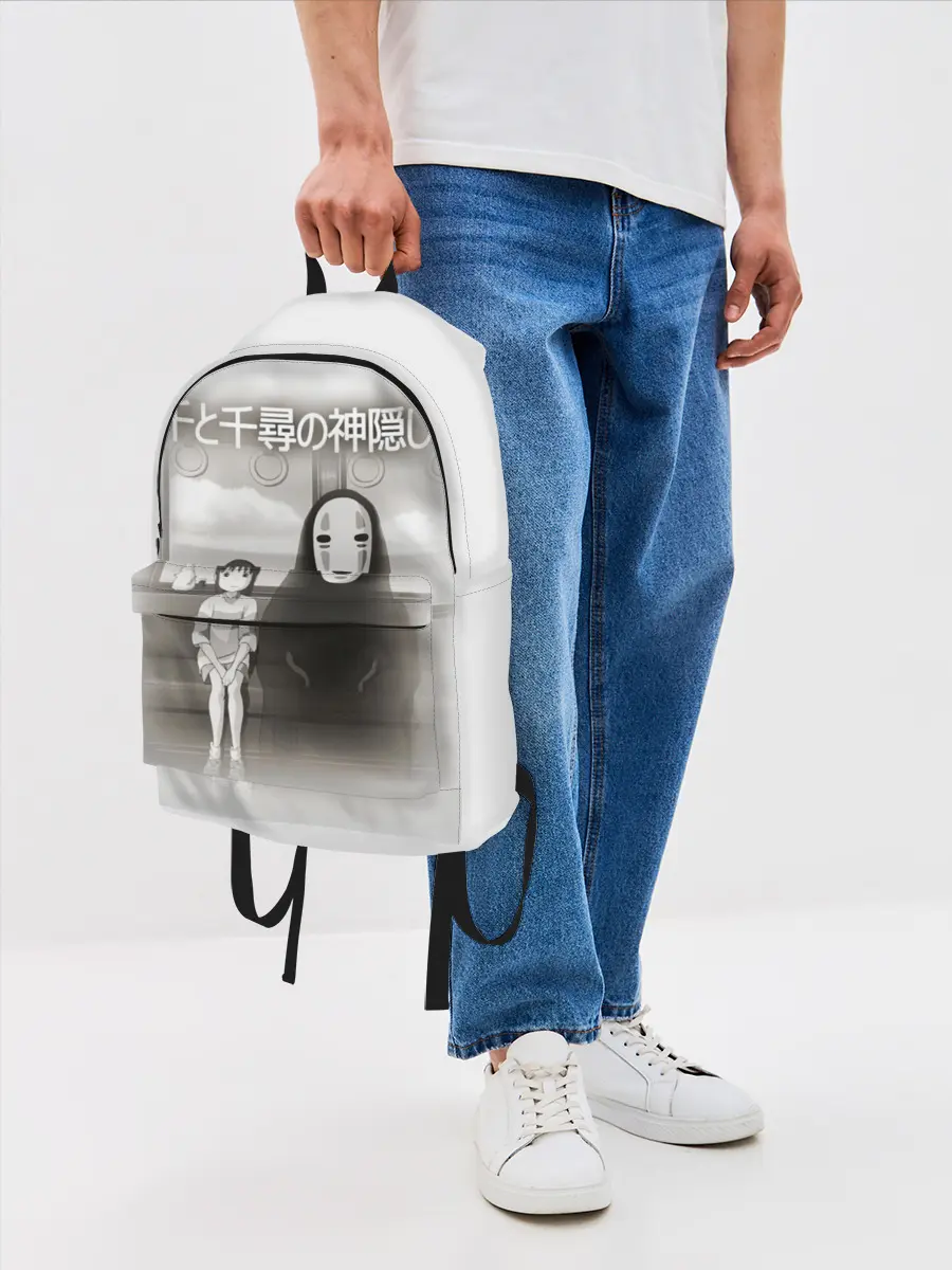 Рюкзак джинсовый / Тихиро и Каонаси в поезде