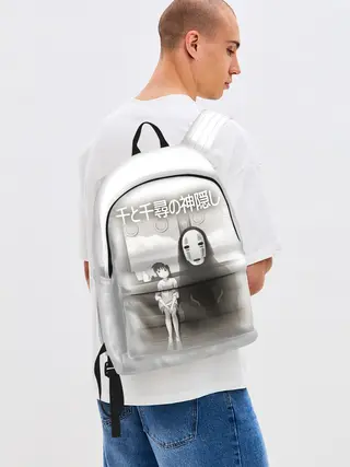 Рюкзак джинсовый / Тихиро и Каонаси в поезде