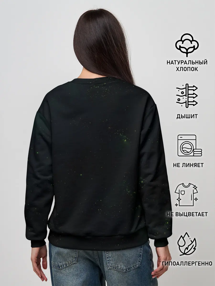 Женский свитшот / Космонавт и бабочки