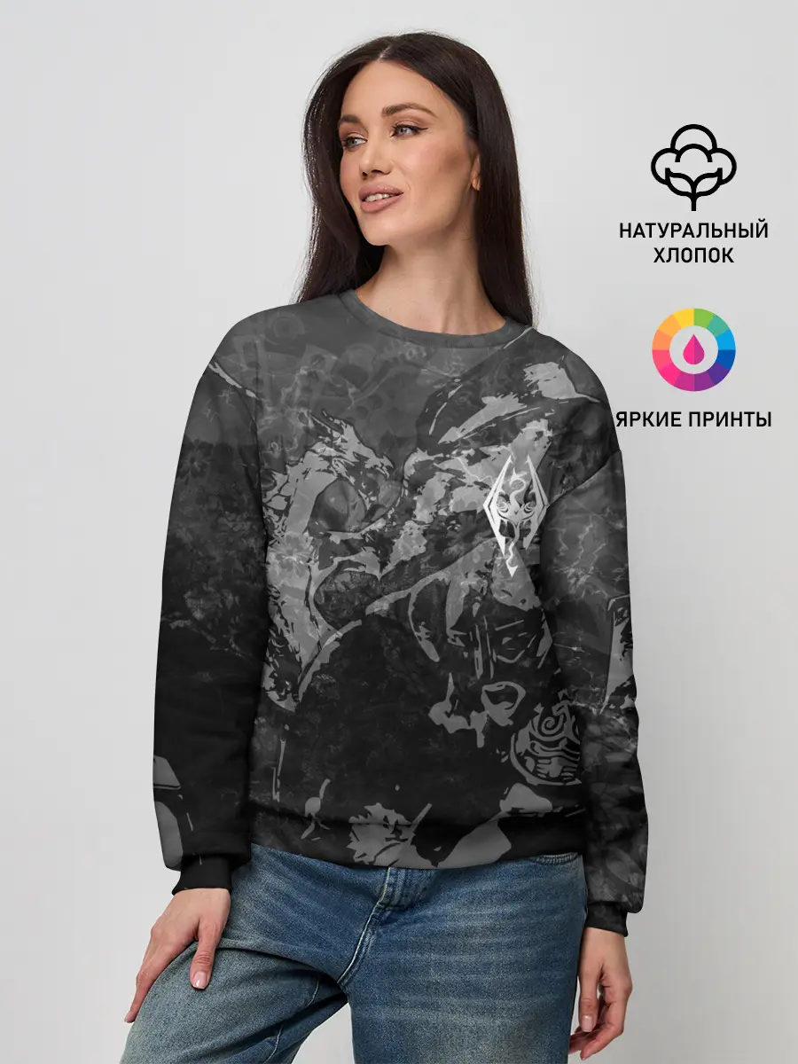 Женский свитшот / Battle with the dragon / TES