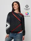 Женский свитшот / luxury Black 3D СОТЫ