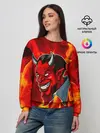 Женский свитшот / The devil is on fire