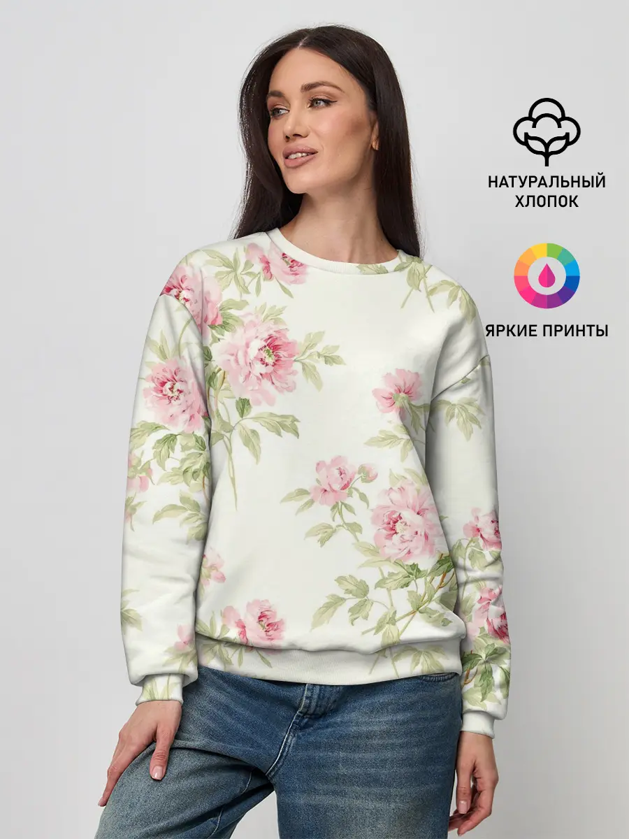 Женский свитшот / Розовые розы