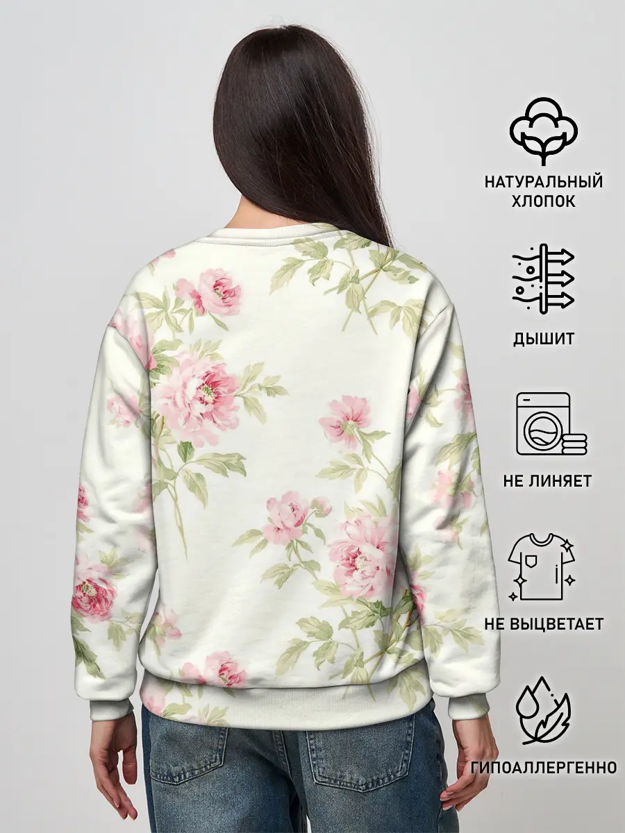 Женский свитшот / Розовые розы