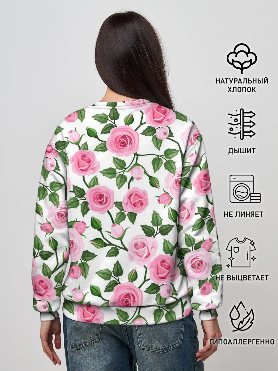 Женский свитшот / Розы