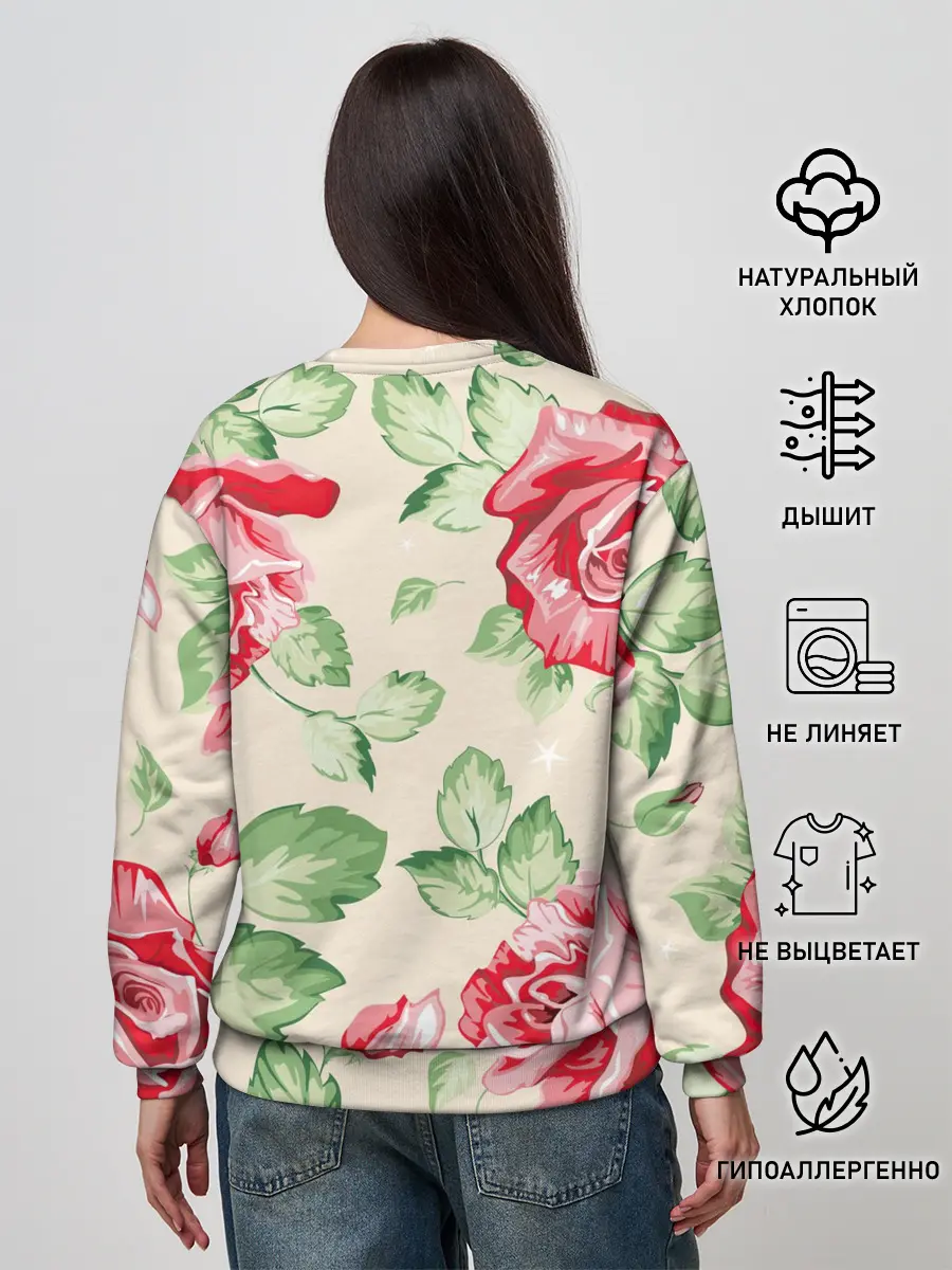 Женский свитшот / Розы