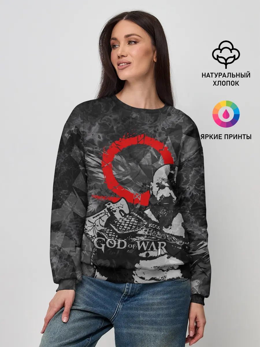 Женский свитшот / GOD OF WAR : KRATOS