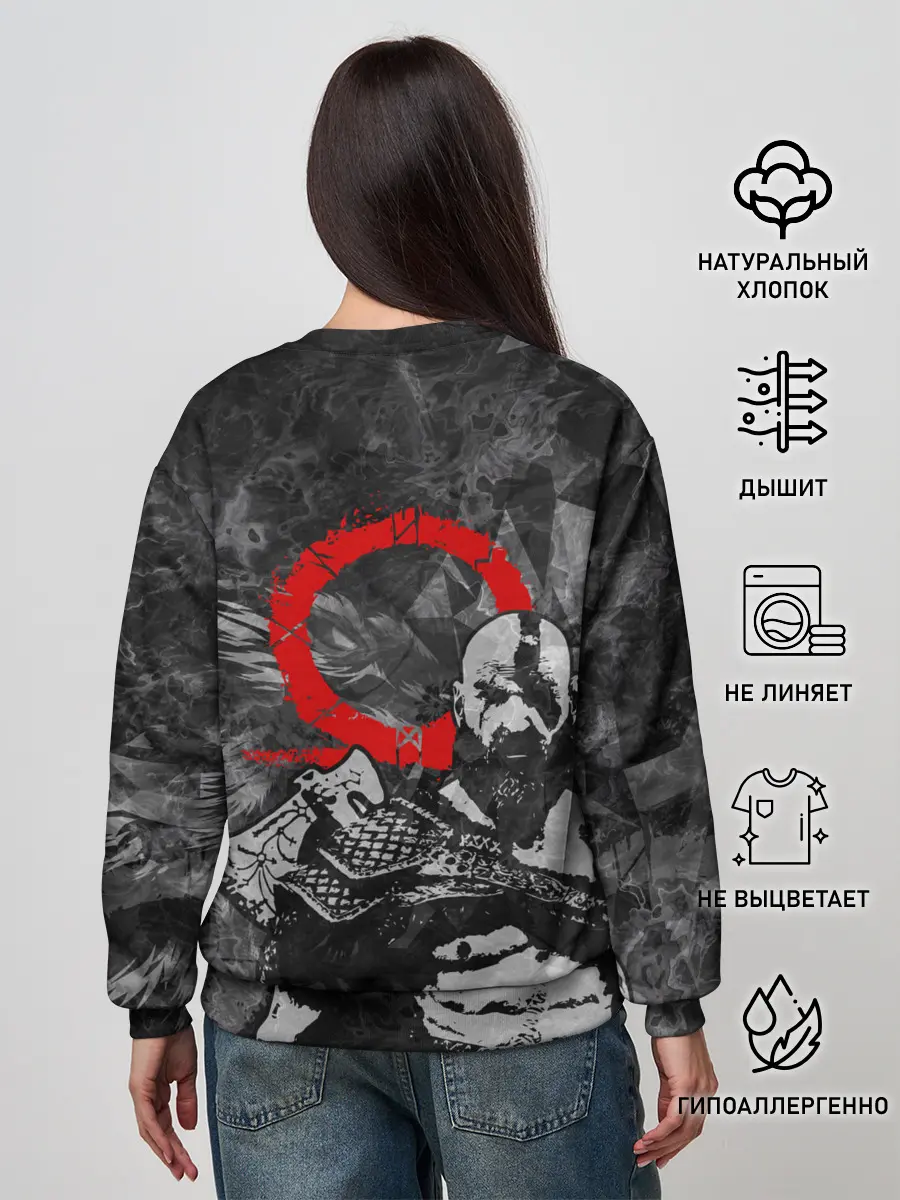 Женский свитшот / GOD OF WAR : KRATOS