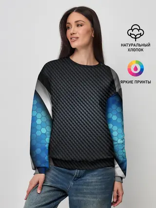 Женский свитшот / Хромированная 3D броня