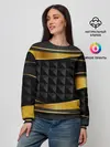 Женский свитшот / 3D luxury black gold Плиты 3Д