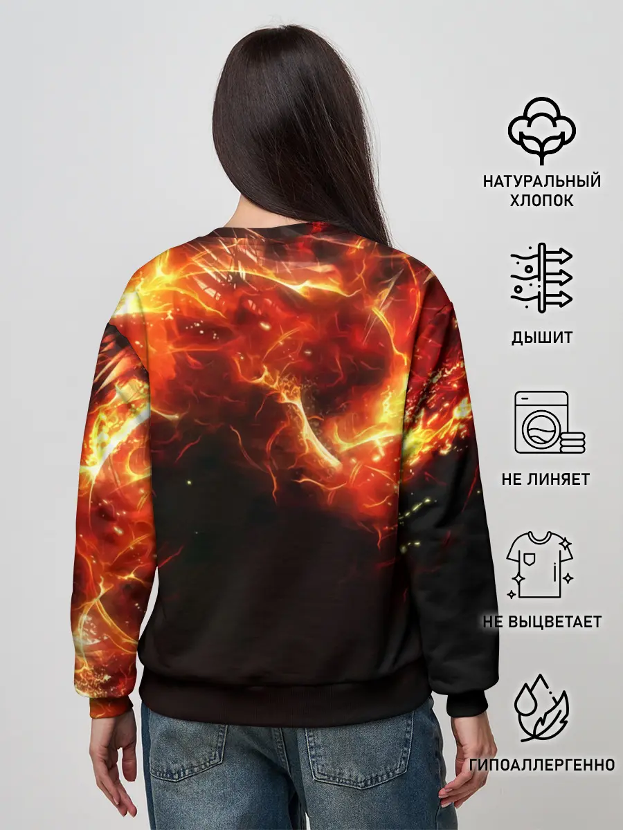 Женский свитшот / Данте в огне