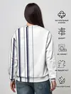 Женский свитшот / Белые и синие полосы | Stripes