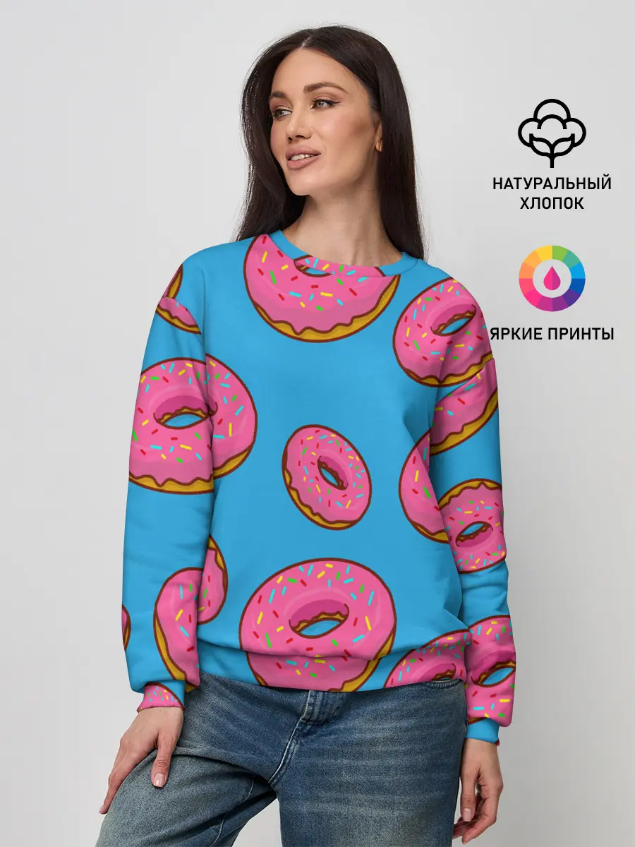 Женский свитшот / Пончики