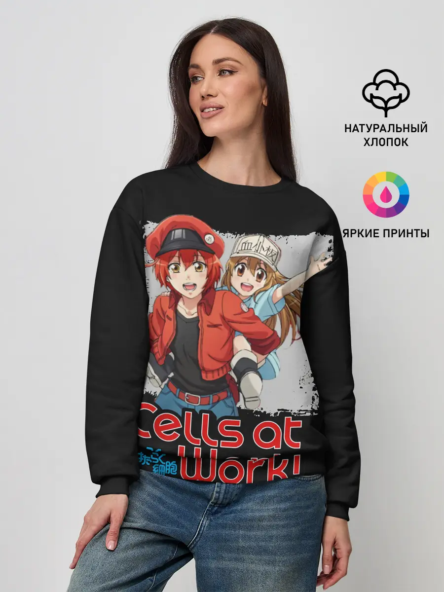 Женский свитшот / Эритроцит и тромбоцит