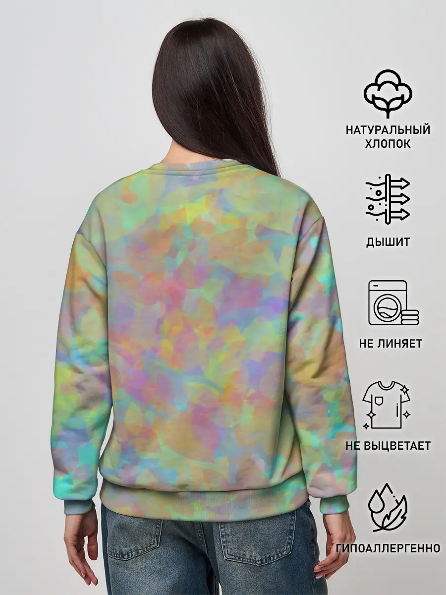 Женский свитшот / Цветные лепестки