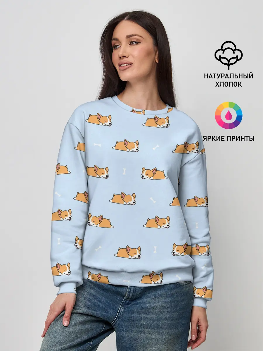Женский свитшот / Корги