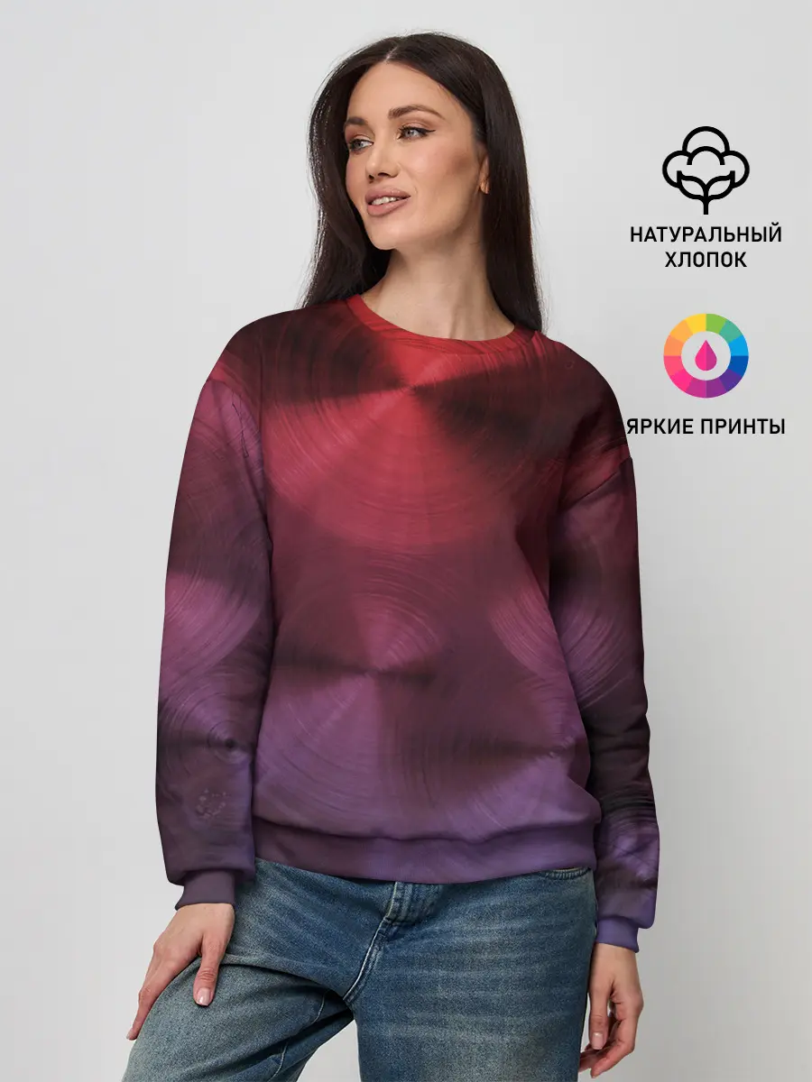 Женский свитшот / metal texture with circles