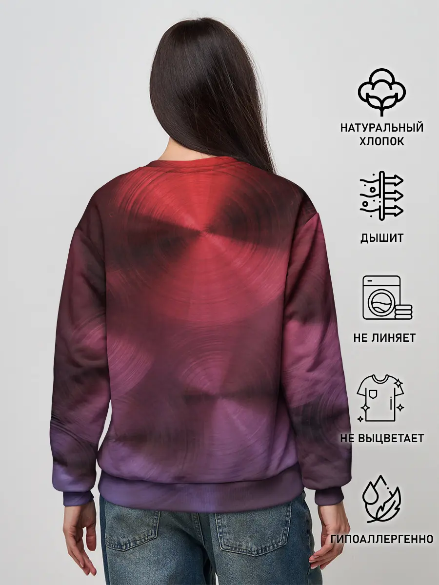 Женский свитшот / metal texture with circles