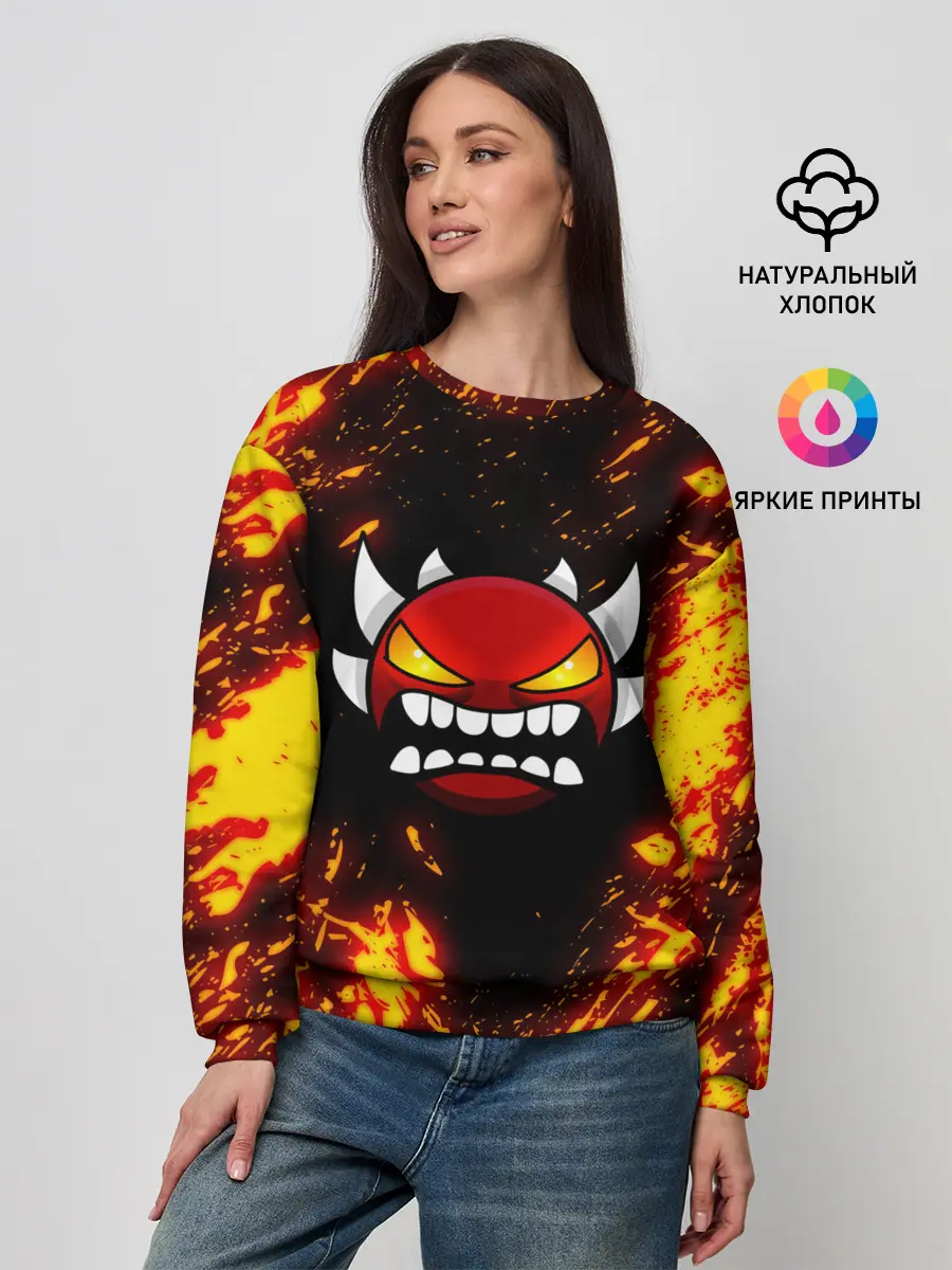 Женский свитшот / Geometry Dash | Demon