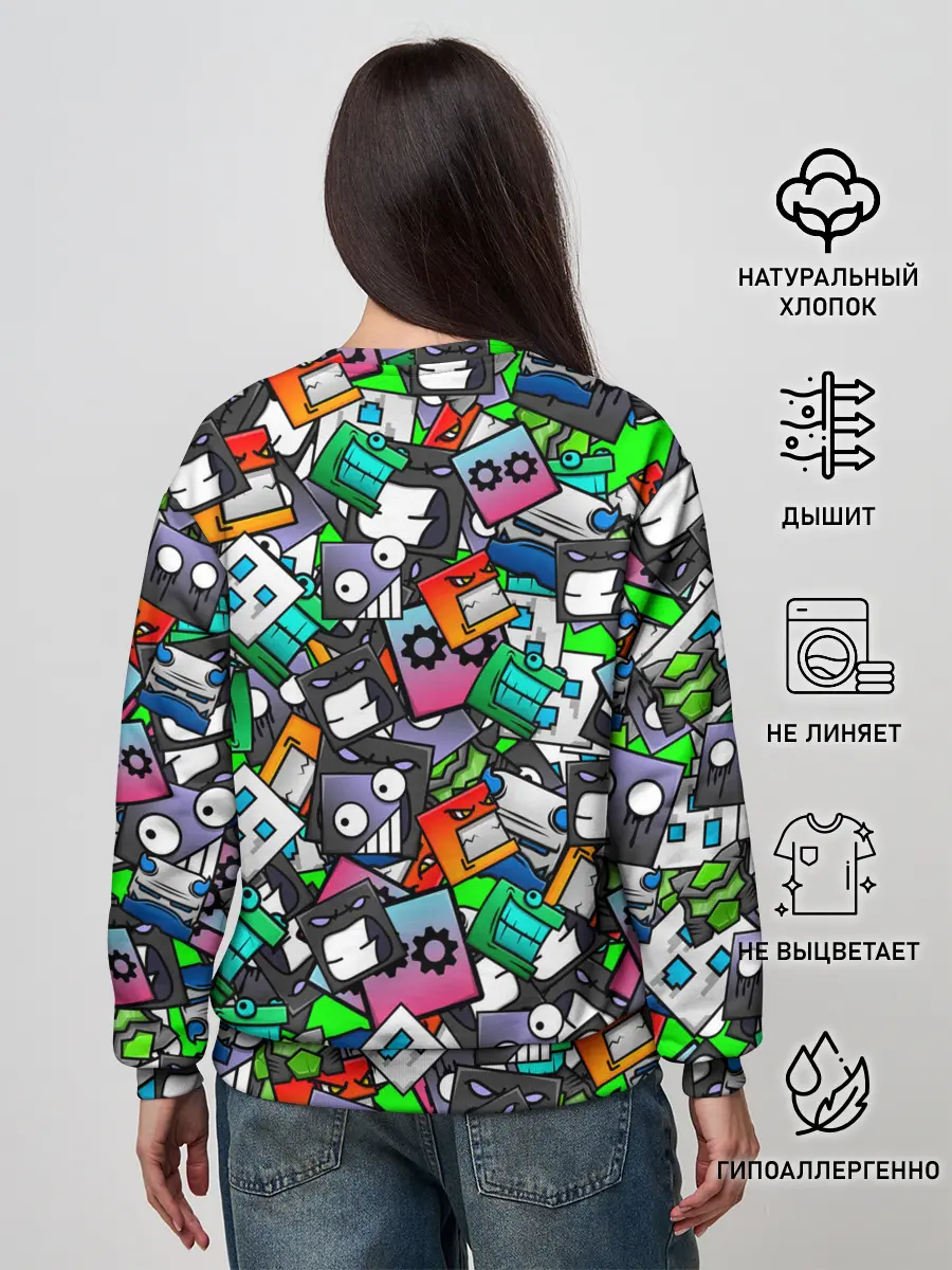 Женский свитшот / Geometry Dash | Pattern