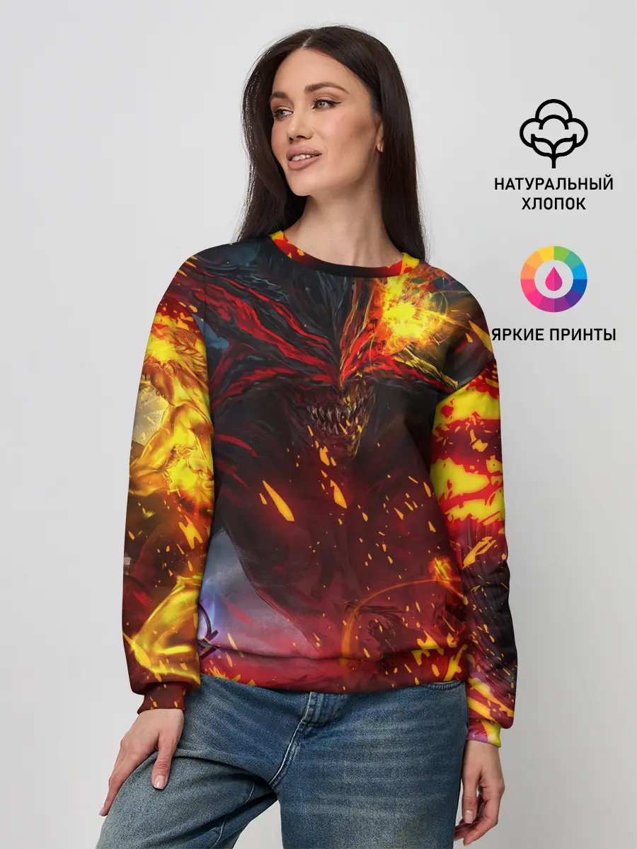 Женский свитшот / Path of Exile | Fire Demon