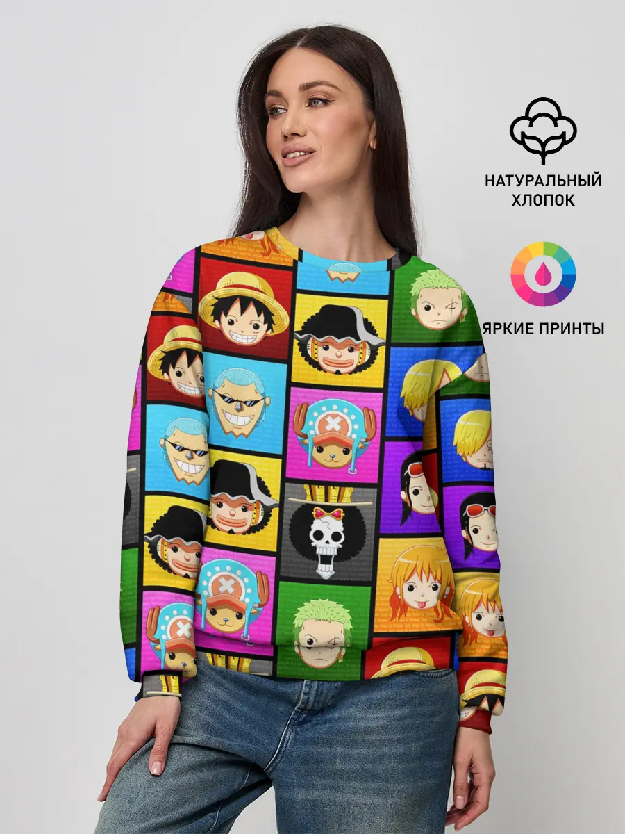 Женский свитшот / ONE PIECE / ВАН ПИС / ГЕРОИ