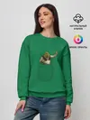 Женский свитшот / Машущий из кармана Шрек
