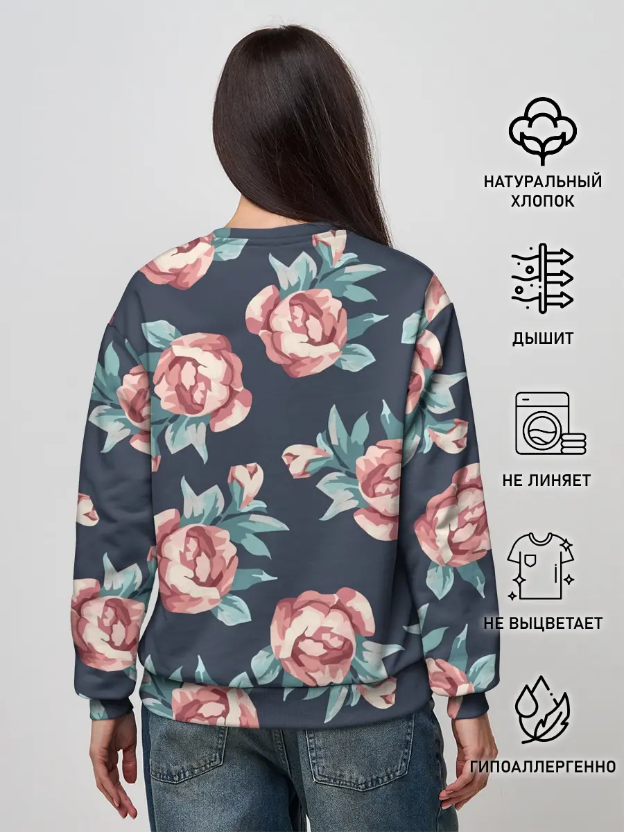 Женский свитшот / Розы
